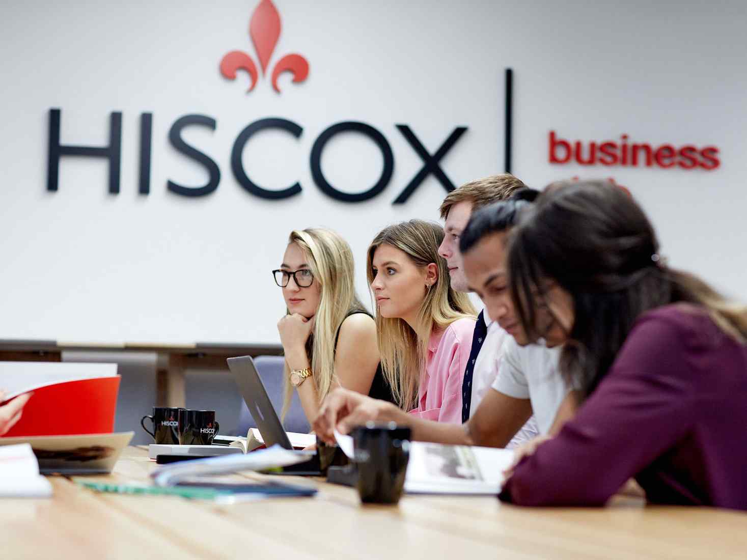 Students in workshop at Hiscox 