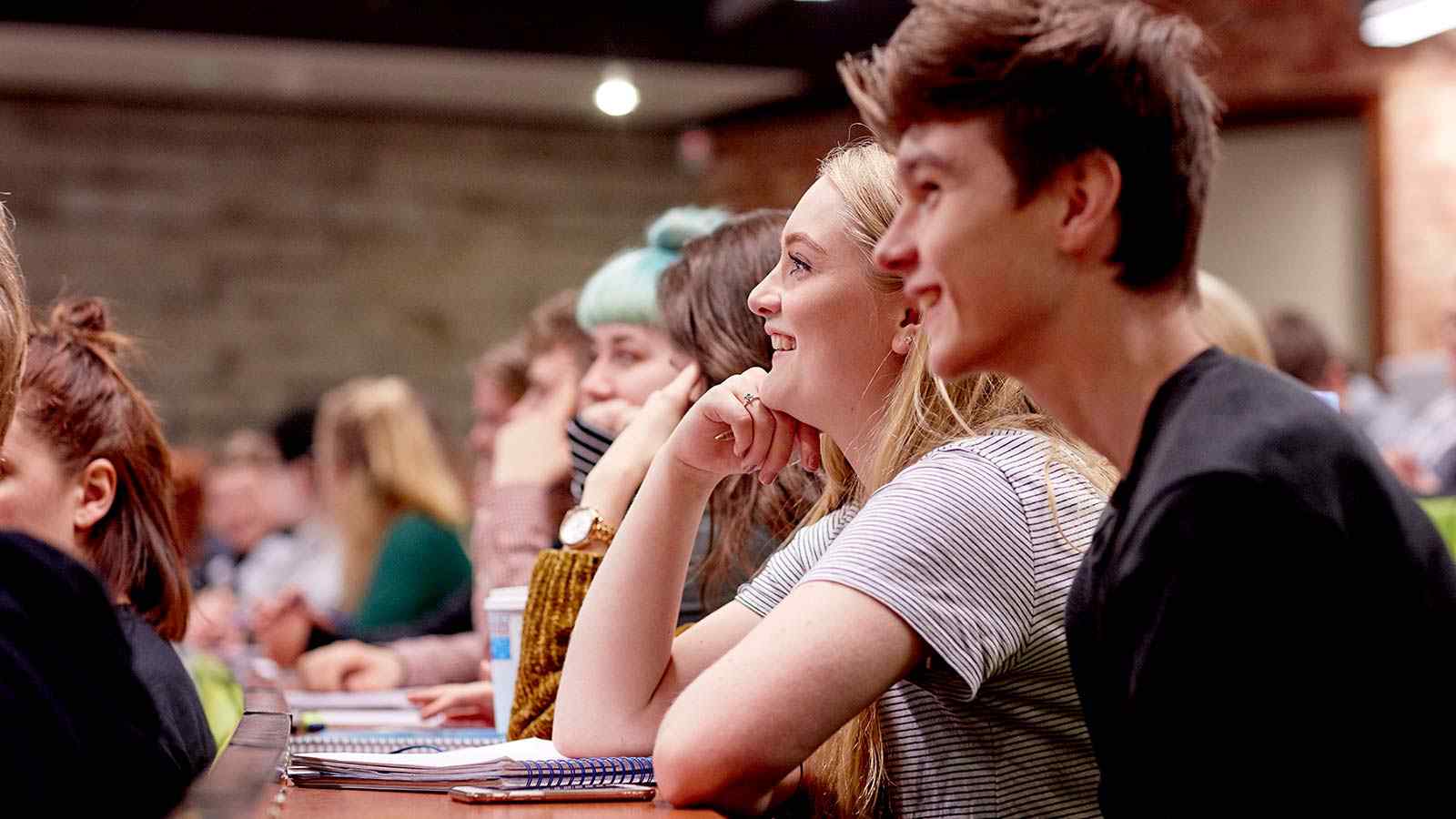 Students in a lecture theatre 