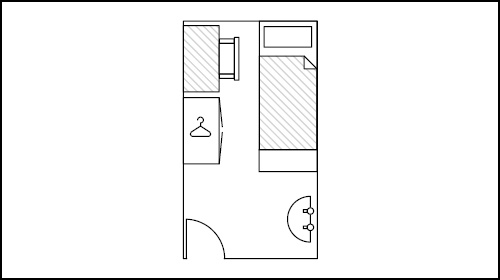 Floor plan for a large room in St Marys 