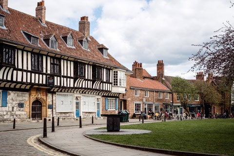 Historic buildings in the centre of York. 