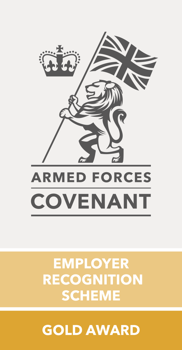 Gold standard logo of armed forces covenant